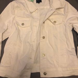 White jean jacket